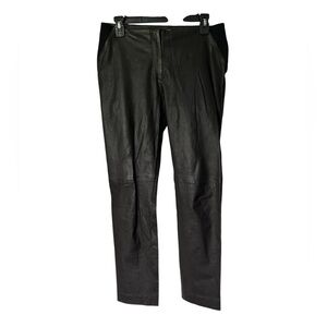 Armani Collezioni Lamb Leather Skinny Pants Black Excellent Size 6